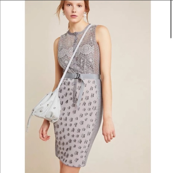 Byron Lars Dresses & Skirts - Byron Lars Gisella Grey Lasercut Dress 6 New